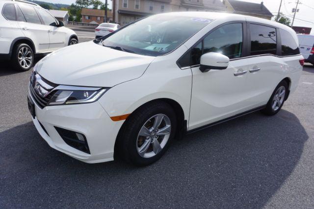 2019 White Diamond Pearl /Beige Honda Odyssey EX (5FNRL6H53KB) with an 3.5L V-6 gasoline direct injection engine, located at 312 Centre Ave, Schuylkill Haven, PA, 17972, (570) 593-5278, 40.638130, -76.177383 - Photo#73