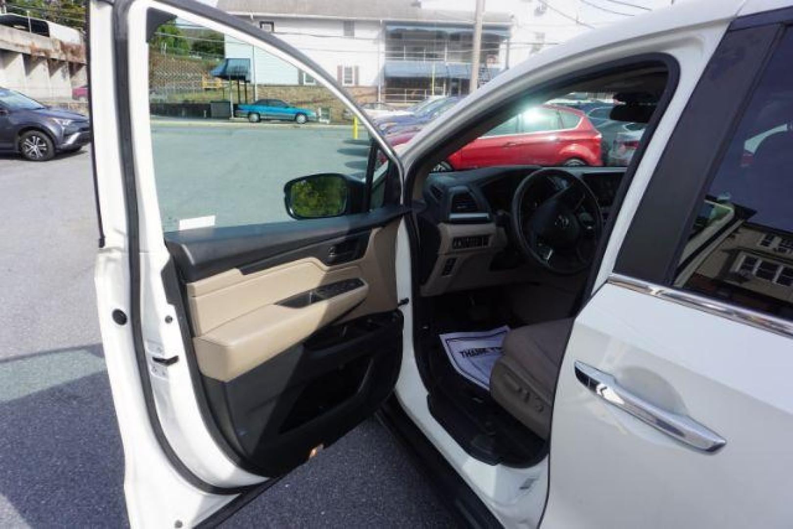 2019 White Diamond Pearl /Beige Honda Odyssey EX (5FNRL6H53KB) with an 3.5L V-6 gasoline direct injection engine, located at 312 Centre Ave, Schuylkill Haven, PA, 17972, (570) 593-5278, 40.638130, -76.177383 - Photo#96
