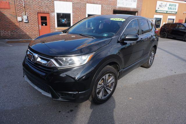 2017 Crystal Black Pearl /Black Honda CR-V LX (2HKRW6H39HH) with an 2.4L I-4 gasoline direct injection engine, located at 312 Centre Ave, Schuylkill Haven, PA, 17972, (570) 593-5278, 40.638130, -76.177383 - Photo#2