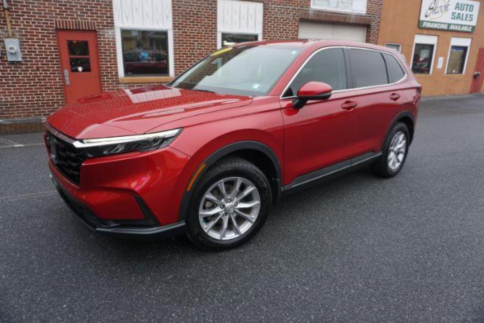 2023 /Gray Honda CR-V EX AWD (5J6RS4H4XPL) with an 1.5L I-4 gasoline direct injection engine, located at 312 Centre Ave, Schuylkill Haven, PA, 17972, (570) 593-5278, 40.638130, -76.177383 - Photo#2