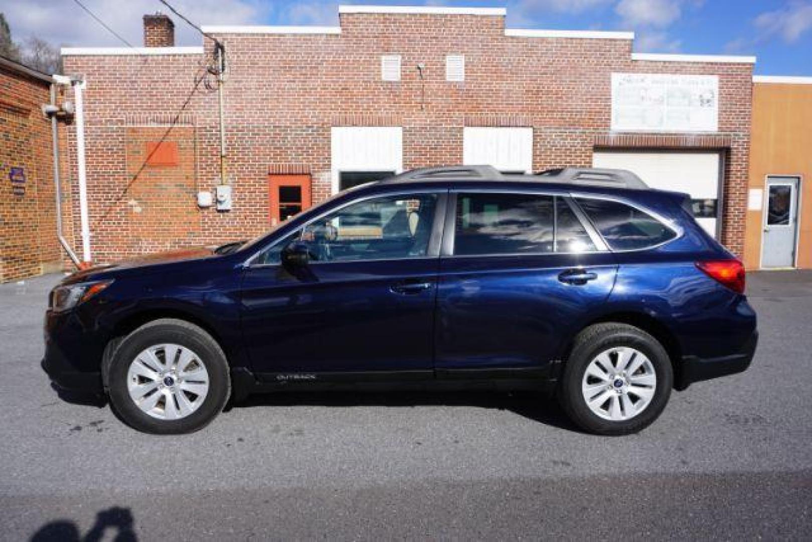 2018 Dark Blue Pearl /Warm Ivory Subaru Outback 2.5i Premium (4S4BSAHC0J3) with an 2.5L H-4 DOHC engine, located at 312 Centre Ave, Schuylkill Haven, PA, 17972, (570) 593-5278, 40.638130, -76.177383 - Photo#0