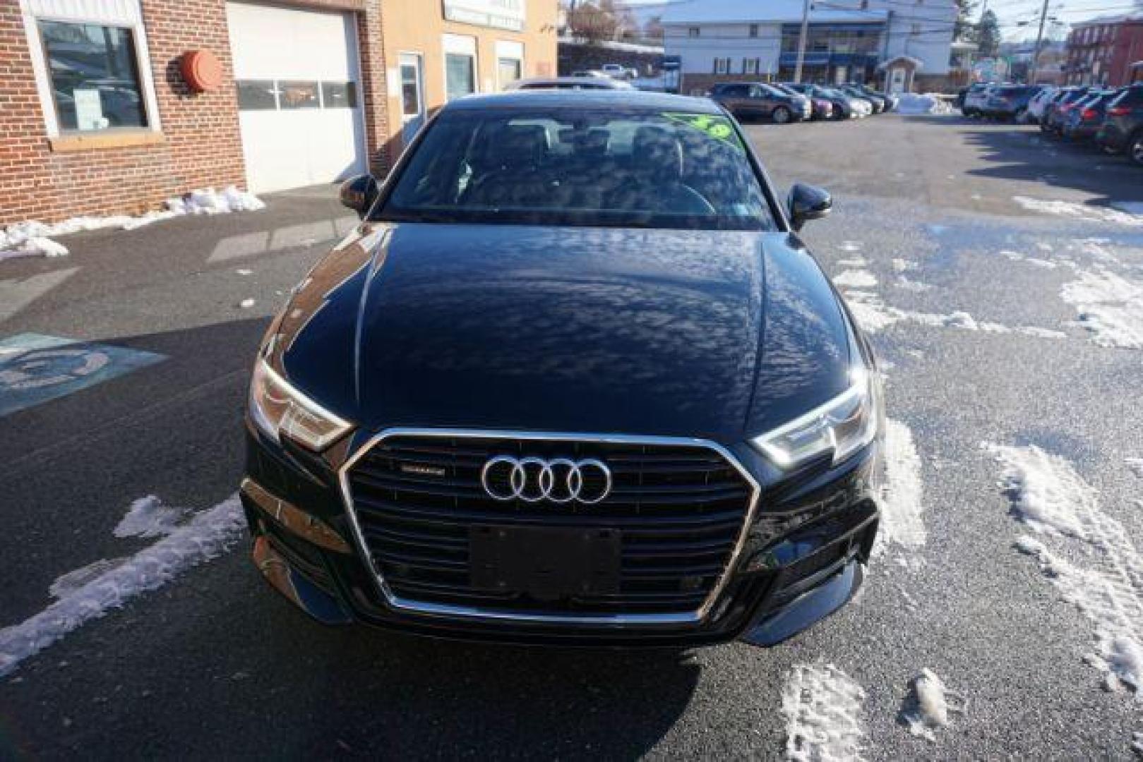 2018 Brilliant Black /Black Audi A3 2.0T Premium | 2.0T Tech Premium (WAUJ8GFF7J1) with an 2L I-4 gasoline direct injection engine, located at 312 Centre Ave, Schuylkill Haven, PA, 17972, (570) 593-5278, 40.638130, -76.177383 - Photo#1