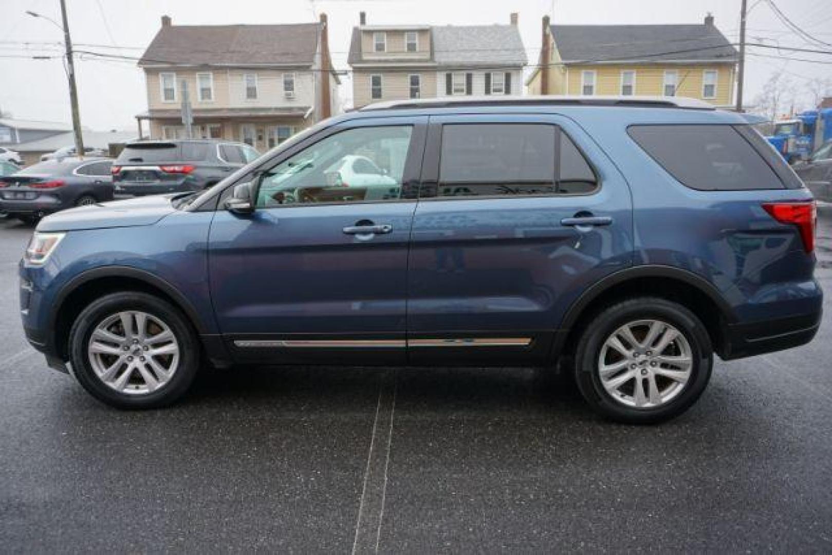 2018 Blue Metallic /Medium Stone/Medium Light Stone Ford Explorer XLT (1FM5K8D85JG) with an EcoBoost 2.3L I-4 gasoline direct injection engine, located at 312 Centre Ave, Schuylkill Haven, PA, 17972, (570) 593-5278, 40.638130, -76.177383 - Photo#0