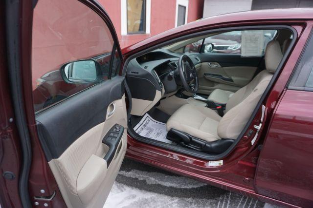 2015 Crimson Pearl /Beige Honda Civic LX (19XFB2F51FE) with an 1.8L I-4 i-VTEC variable valve control engine, located at 312 Centre Ave, Schuylkill Haven, PA, 17972, (570) 593-5278, 40.638130, -76.177383 - Photo#20