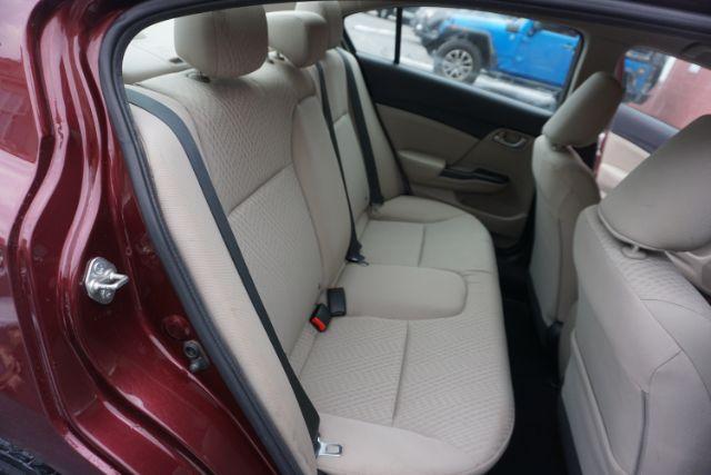 2015 Crimson Pearl /Beige Honda Civic LX (19XFB2F51FE) with an 1.8L I-4 i-VTEC variable valve control engine, located at 312 Centre Ave, Schuylkill Haven, PA, 17972, (570) 593-5278, 40.638130, -76.177383 - Photo#34