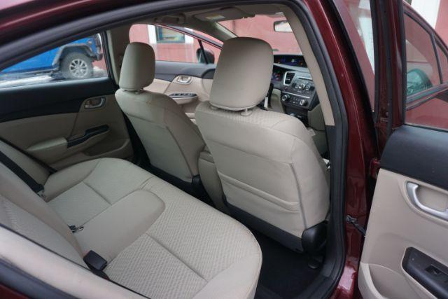 2015 Crimson Pearl /Beige Honda Civic LX (19XFB2F51FE) with an 1.8L I-4 i-VTEC variable valve control engine, located at 312 Centre Ave, Schuylkill Haven, PA, 17972, (570) 593-5278, 40.638130, -76.177383 - Photo#35