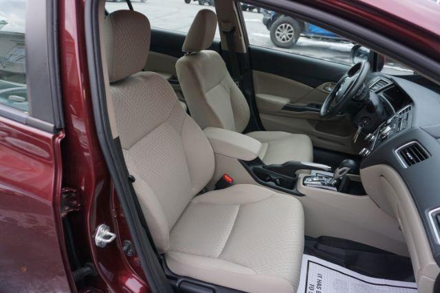2015 Crimson Pearl /Beige Honda Civic LX (19XFB2F51FE) with an 1.8L I-4 i-VTEC variable valve control engine, located at 312 Centre Ave, Schuylkill Haven, PA, 17972, (570) 593-5278, 40.638130, -76.177383 - Photo#39