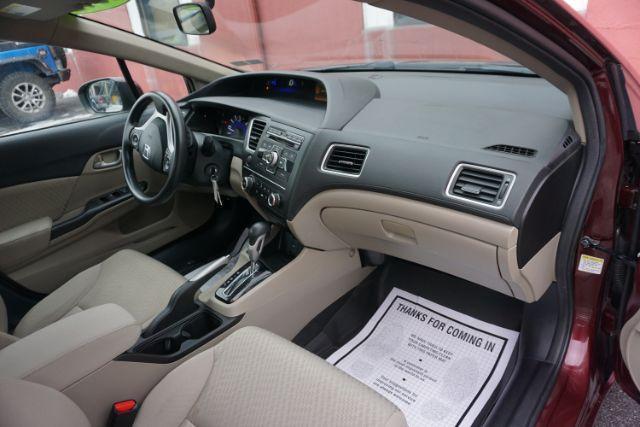 2015 Crimson Pearl /Beige Honda Civic LX (19XFB2F51FE) with an 1.8L I-4 i-VTEC variable valve control engine, located at 312 Centre Ave, Schuylkill Haven, PA, 17972, (570) 593-5278, 40.638130, -76.177383 - Photo#40