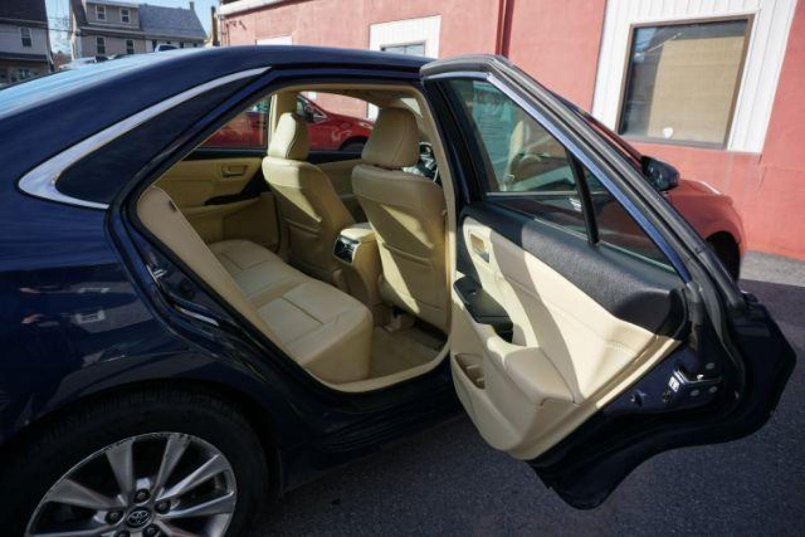 2016 Blue Crush Metallic /Almond Toyota Camry XLE (4T1BF1FK6GU) with an 2.5L I-4 DOHC engine, located at 312 Centre Ave, Schuylkill Haven, PA, 17972, (570) 593-5278, 40.638130, -76.177383- Photo#39