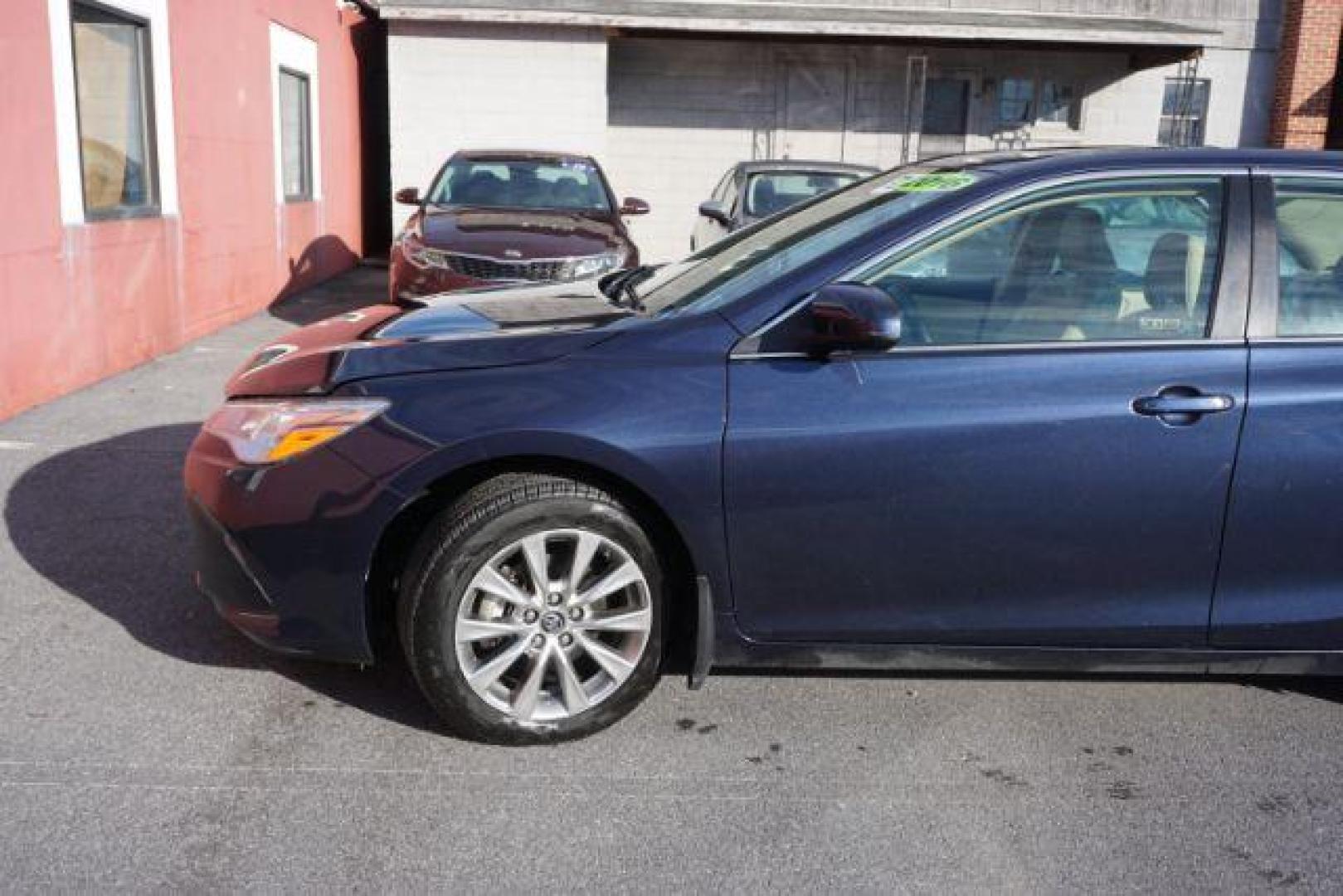 2016 Blue Crush Metallic /Almond Toyota Camry XLE (4T1BF1FK6GU) with an 2.5L I-4 DOHC engine, located at 312 Centre Ave, Schuylkill Haven, PA, 17972, (570) 593-5278, 40.638130, -76.177383- Photo#49