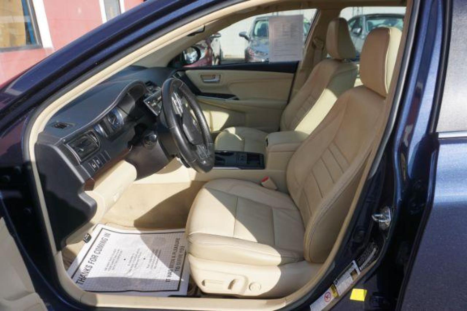 2016 Blue Crush Metallic /Almond Toyota Camry XLE (4T1BF1FK6GU) with an 2.5L I-4 DOHC engine, located at 312 Centre Ave, Schuylkill Haven, PA, 17972, (570) 593-5278, 40.638130, -76.177383- Photo#73
