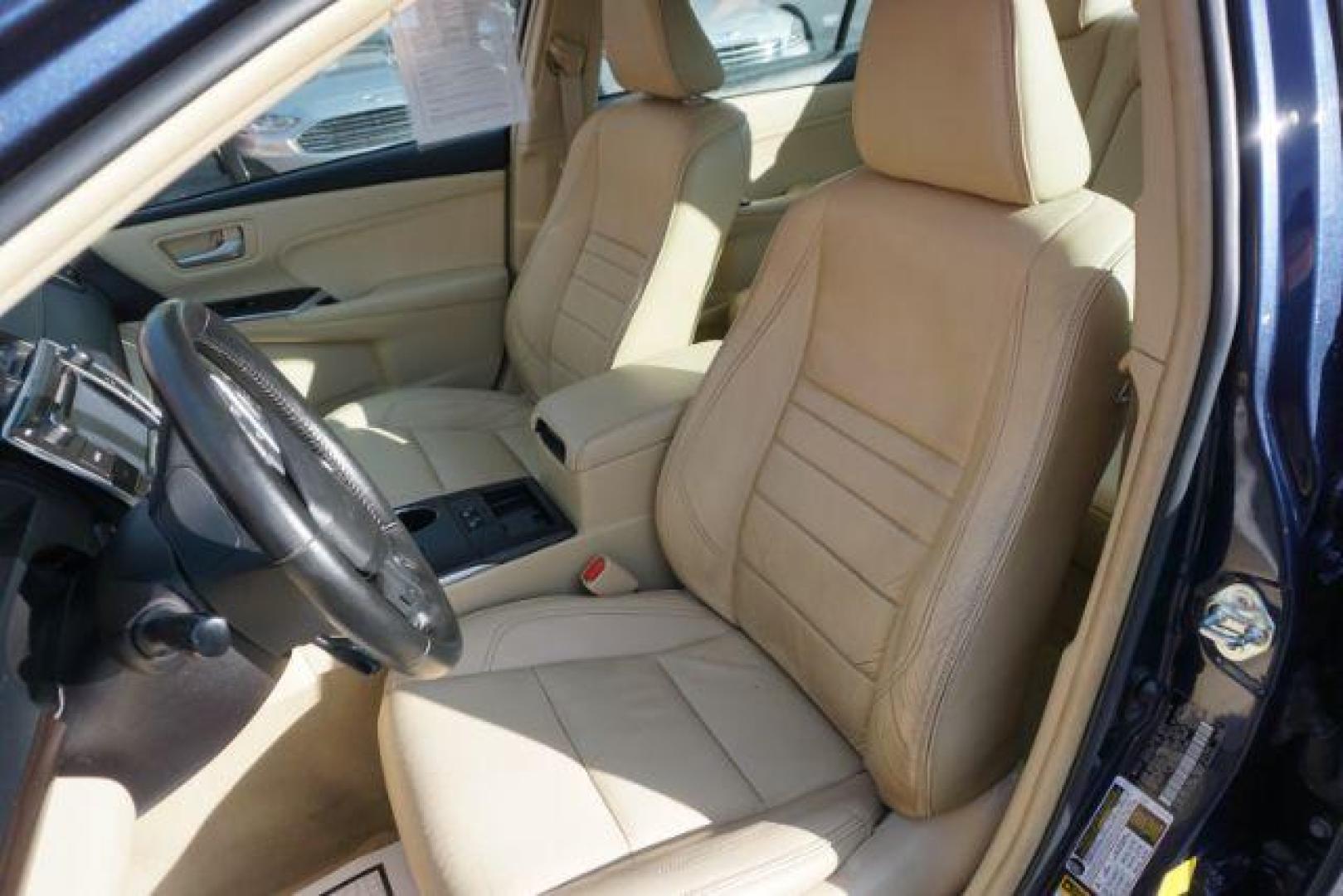 2016 Blue Crush Metallic /Almond Toyota Camry XLE (4T1BF1FK6GU) with an 2.5L I-4 DOHC engine, located at 312 Centre Ave, Schuylkill Haven, PA, 17972, (570) 593-5278, 40.638130, -76.177383- Photo#74