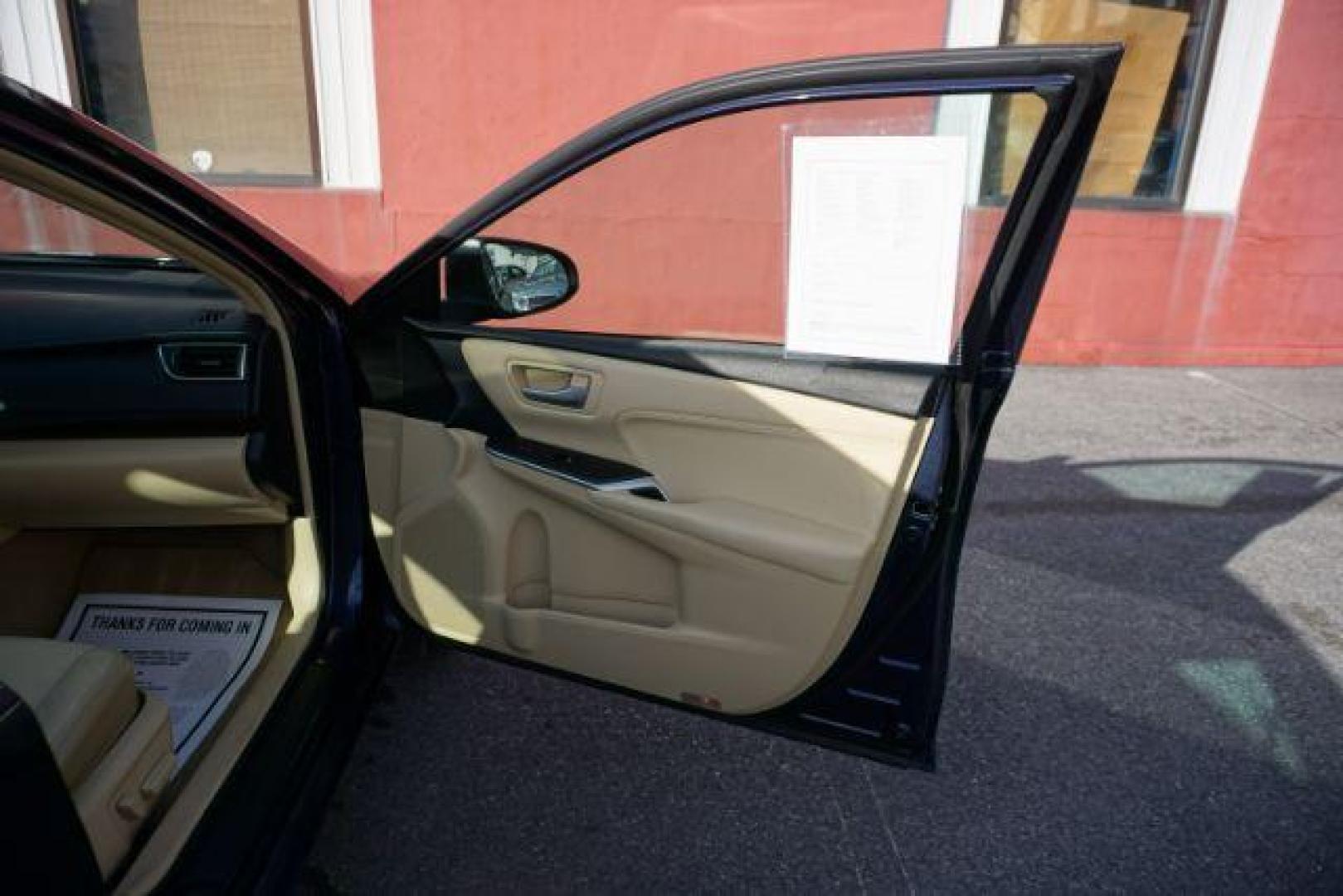 2016 Blue Crush Metallic /Almond Toyota Camry XLE (4T1BF1FK6GU) with an 2.5L I-4 DOHC engine, located at 312 Centre Ave, Schuylkill Haven, PA, 17972, (570) 593-5278, 40.638130, -76.177383- Photo#95