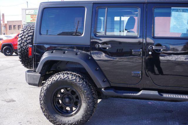 2018 Black Clearcoat /Black Jeep Wrangler JK Unlimited Sport 4x4 (1C4BJWDG3JL) with an Pentastar 3.6L V-6 DOHC engine, located at 312 Centre Ave, Schuylkill Haven, PA, 17972, (570) 593-5278, 40.638130, -76.177383 - Photo#1