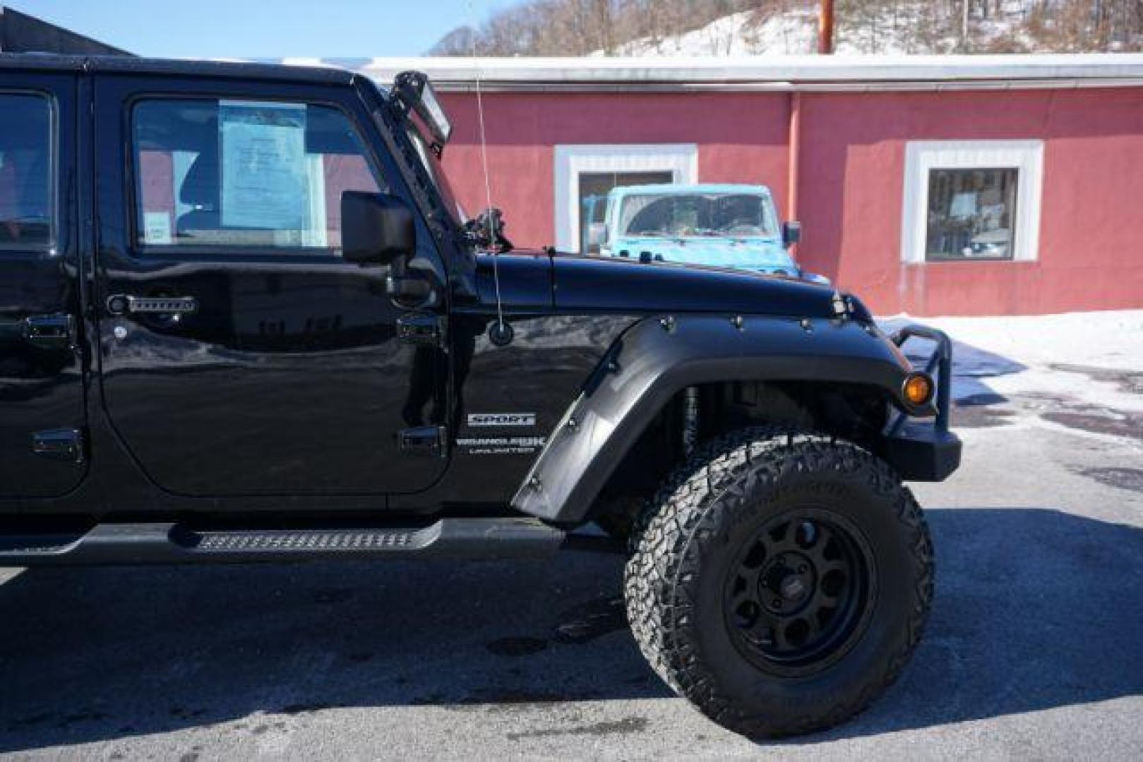 2018 Black Clearcoat /Black Jeep Wrangler JK Unlimited Sport 4x4 (1C4BJWDG3JL) with an Pentastar 3.6L V-6 DOHC engine, located at 312 Centre Ave, Schuylkill Haven, PA, 17972, (570) 593-5278, 40.638130, -76.177383 - Photo#5