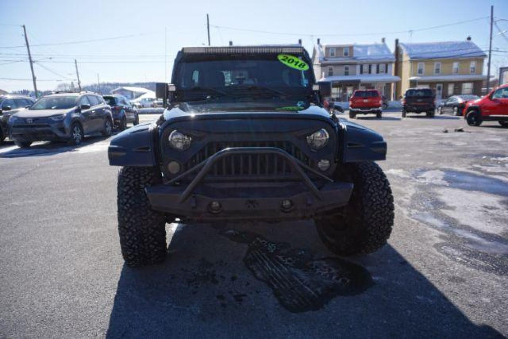 2018 Black Clearcoat /Black Jeep Wrangler JK Unlimited Sport 4x4 (1C4BJWDG3JL) with an Pentastar 3.6L V-6 DOHC engine, located at 312 Centre Ave, Schuylkill Haven, PA, 17972, (570) 593-5278, 40.638130, -76.177383 - Photo#10