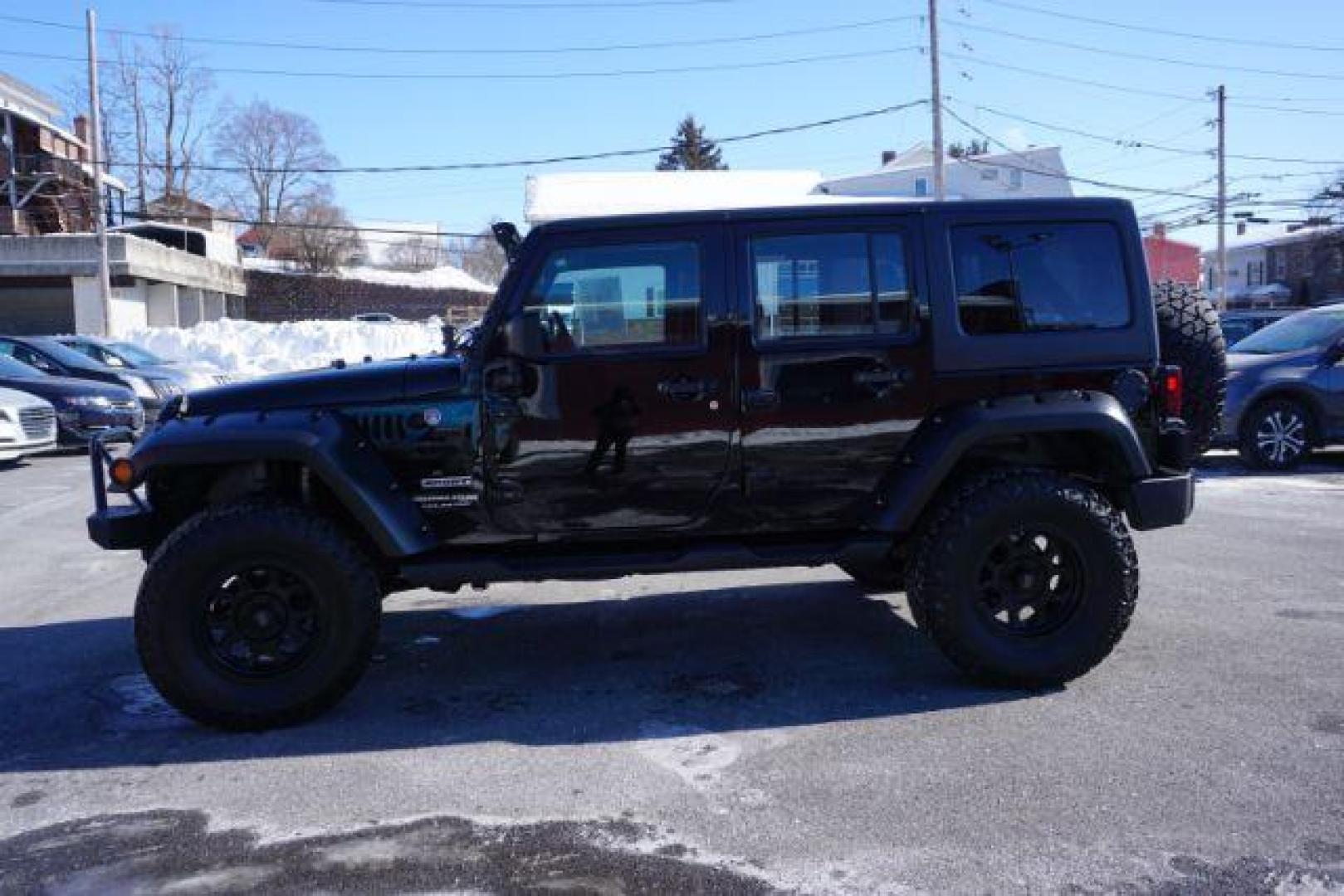 2018 Black Clearcoat /Black Jeep Wrangler JK Unlimited Sport 4x4 (1C4BJWDG3JL) with an Pentastar 3.6L V-6 DOHC engine, located at 312 Centre Ave, Schuylkill Haven, PA, 17972, (570) 593-5278, 40.638130, -76.177383 - Photo#13