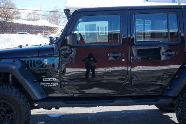 2018 Black Clearcoat /Black Jeep Wrangler JK Unlimited Sport 4x4 (1C4BJWDG3JL) with an Pentastar 3.6L V-6 DOHC engine, located at 312 Centre Ave, Schuylkill Haven, PA, 17972, (570) 593-5278, 40.638130, -76.177383 - Photo#15