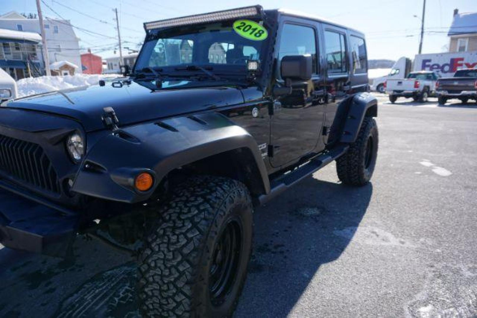 2018 Black Clearcoat /Black Jeep Wrangler JK Unlimited Sport 4x4 (1C4BJWDG3JL) with an Pentastar 3.6L V-6 DOHC engine, located at 312 Centre Ave, Schuylkill Haven, PA, 17972, (570) 593-5278, 40.638130, -76.177383 - Photo#22