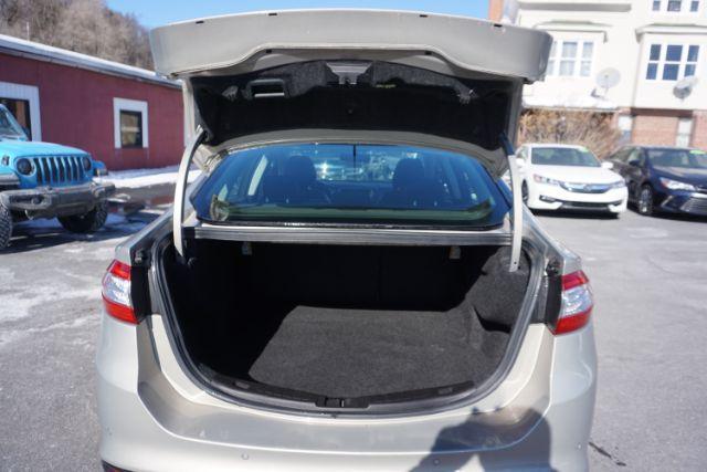 2015 Bronze Fire Metallic Tinted Clearcoat /Ebony Ford Fusion SE (3FA6P0T95FR) with an EcoBoost 2L I-4 gasoline direct injection engine, located at 312 Centre Ave, Schuylkill Haven, PA, 17972, (570) 593-5278, 40.638130, -76.177383 - Photo#11
