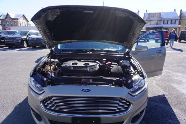 2015 Bronze Fire Metallic Tinted Clearcoat /Ebony Ford Fusion SE (3FA6P0T95FR) with an EcoBoost 2L I-4 gasoline direct injection engine, located at 312 Centre Ave, Schuylkill Haven, PA, 17972, (570) 593-5278, 40.638130, -76.177383 - Photo#24