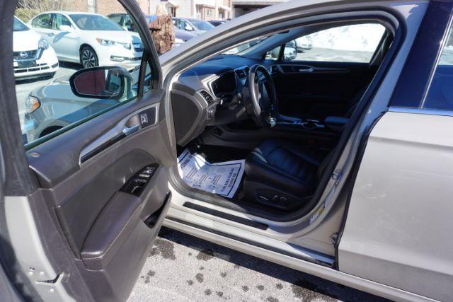 2015 Bronze Fire Metallic Tinted Clearcoat /Ebony Ford Fusion SE (3FA6P0T95FR) with an EcoBoost 2L I-4 gasoline direct injection engine, located at 312 Centre Ave, Schuylkill Haven, PA, 17972, (570) 593-5278, 40.638130, -76.177383 - Photo#26