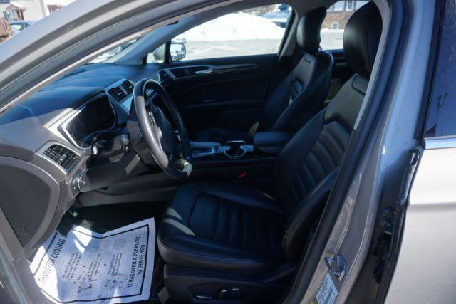 2015 Bronze Fire Metallic Tinted Clearcoat /Ebony Ford Fusion SE (3FA6P0T95FR) with an EcoBoost 2L I-4 gasoline direct injection engine, located at 312 Centre Ave, Schuylkill Haven, PA, 17972, (570) 593-5278, 40.638130, -76.177383 - Photo#27