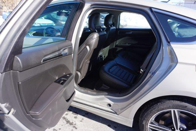 2015 Bronze Fire Metallic Tinted Clearcoat /Ebony Ford Fusion SE (3FA6P0T95FR) with an EcoBoost 2L I-4 gasoline direct injection engine, located at 312 Centre Ave, Schuylkill Haven, PA, 17972, (570) 593-5278, 40.638130, -76.177383 - Photo#35