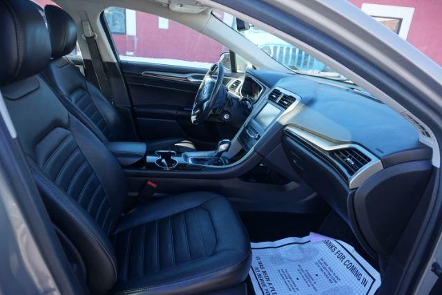 2015 Bronze Fire Metallic Tinted Clearcoat /Ebony Ford Fusion SE (3FA6P0T95FR) with an EcoBoost 2L I-4 gasoline direct injection engine, located at 312 Centre Ave, Schuylkill Haven, PA, 17972, (570) 593-5278, 40.638130, -76.177383 - Photo#45