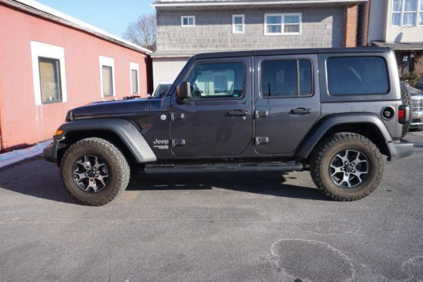2020 Sting-Gray Clearcoat /Black Jeep Wrangler Unlimited Sport S 4X4 (1C4HJXDG3LW) , located at 312 Centre Ave, Schuylkill Haven, PA, 17972, (570) 593-5278, 40.638130, -76.177383 - Photo#0