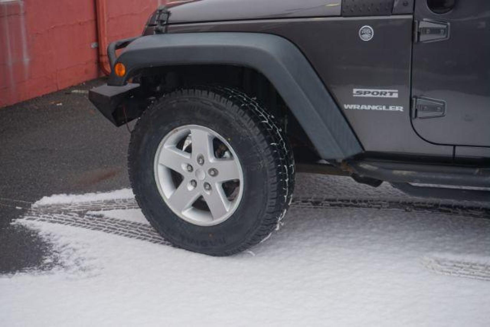 2016 Granite Crystal Metallic Clearcoat /Black Jeep Wrangler Sport (1C4AJWAG0GL) with an Pentastar 3.6L V-6 DOHC engine, located at 312 Centre Ave, Schuylkill Haven, PA, 17972, (570) 593-5278, 40.638130, -76.177383 - Photo#2