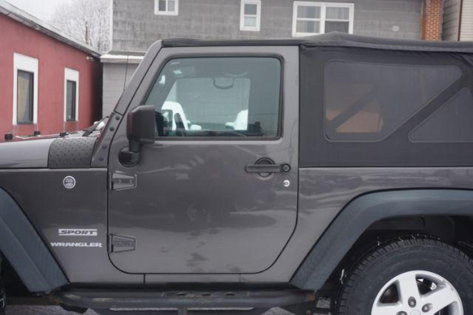 2016 Granite Crystal Metallic Clearcoat /Black Jeep Wrangler Sport (1C4AJWAG0GL) with an Pentastar 3.6L V-6 DOHC engine, located at 312 Centre Ave, Schuylkill Haven, PA, 17972, (570) 593-5278, 40.638130, -76.177383 - Photo#4