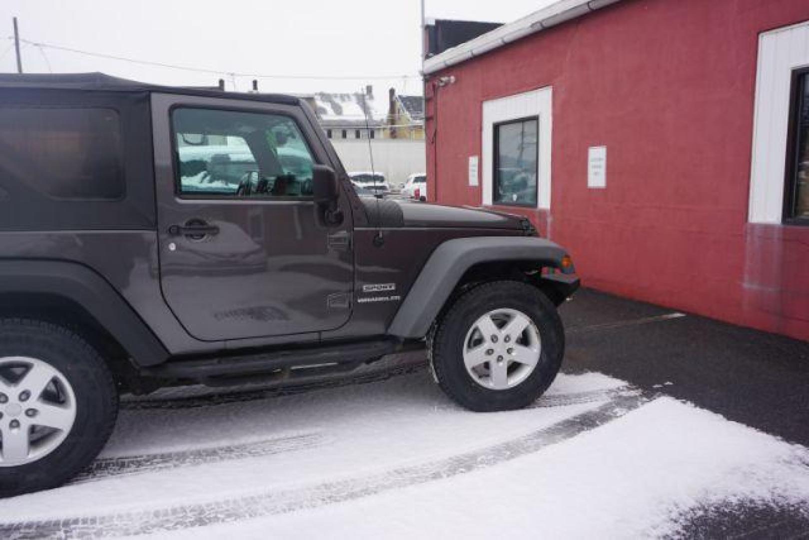 2016 Granite Crystal Metallic Clearcoat /Black Jeep Wrangler Sport (1C4AJWAG0GL) with an Pentastar 3.6L V-6 DOHC engine, located at 312 Centre Ave, Schuylkill Haven, PA, 17972, (570) 593-5278, 40.638130, -76.177383 - Photo#17