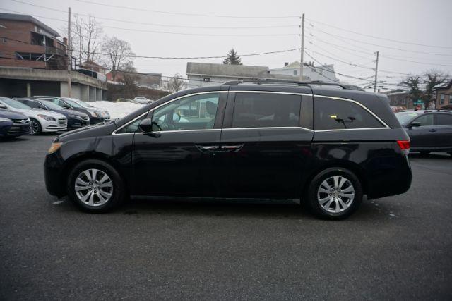 2015 Crystal Black Pearl /Gray Honda Odyssey EX-L (5FNRL5H60FB) with an 3.5L V-6 i-VTEC variable valve control engine, located at 312 Centre Ave, Schuylkill Haven, PA, 17972, (570) 593-5278, 40.638130, -76.177383 - Photo#0