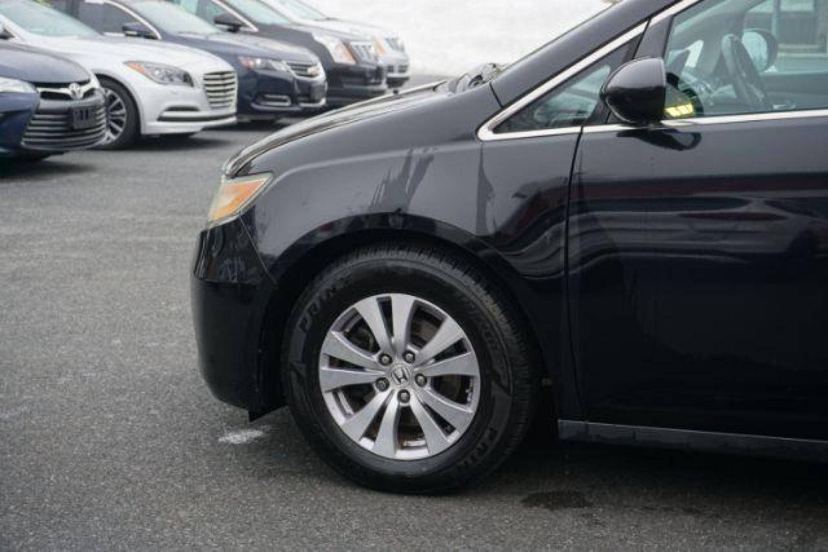 2015 Crystal Black Pearl /Gray Honda Odyssey EX-L (5FNRL5H60FB) with an 3.5L V-6 i-VTEC variable valve control engine, located at 312 Centre Ave, Schuylkill Haven, PA, 17972, (570) 593-5278, 40.638130, -76.177383 - Photo#2