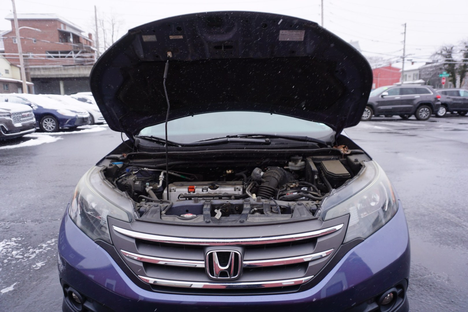 2013 Twilight Blue Metallic /Beige HONDA CR-V EX-L (2HKRM4H77DH) with an 2.4L I-4 DOHC engine, located at 312 Centre Ave, Schuylkill Haven, PA, 17972, (570) 593-5278, 40.638130, -76.177383 - Photo#19