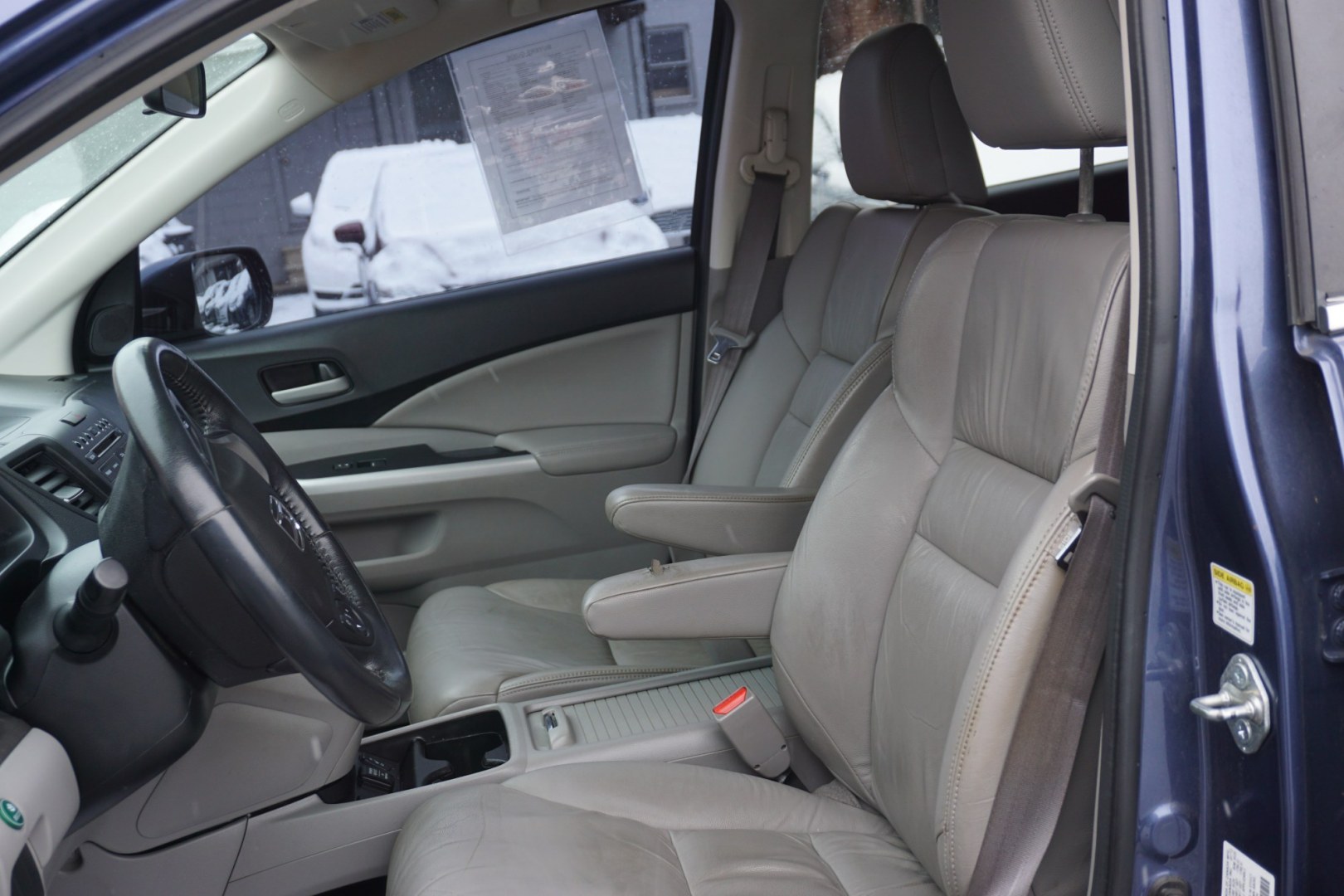 2013 Twilight Blue Metallic /Beige HONDA CR-V EX-L (2HKRM4H77DH) with an 2.4L I-4 DOHC engine, located at 312 Centre Ave, Schuylkill Haven, PA, 17972, (570) 593-5278, 40.638130, -76.177383 - Photo#23
