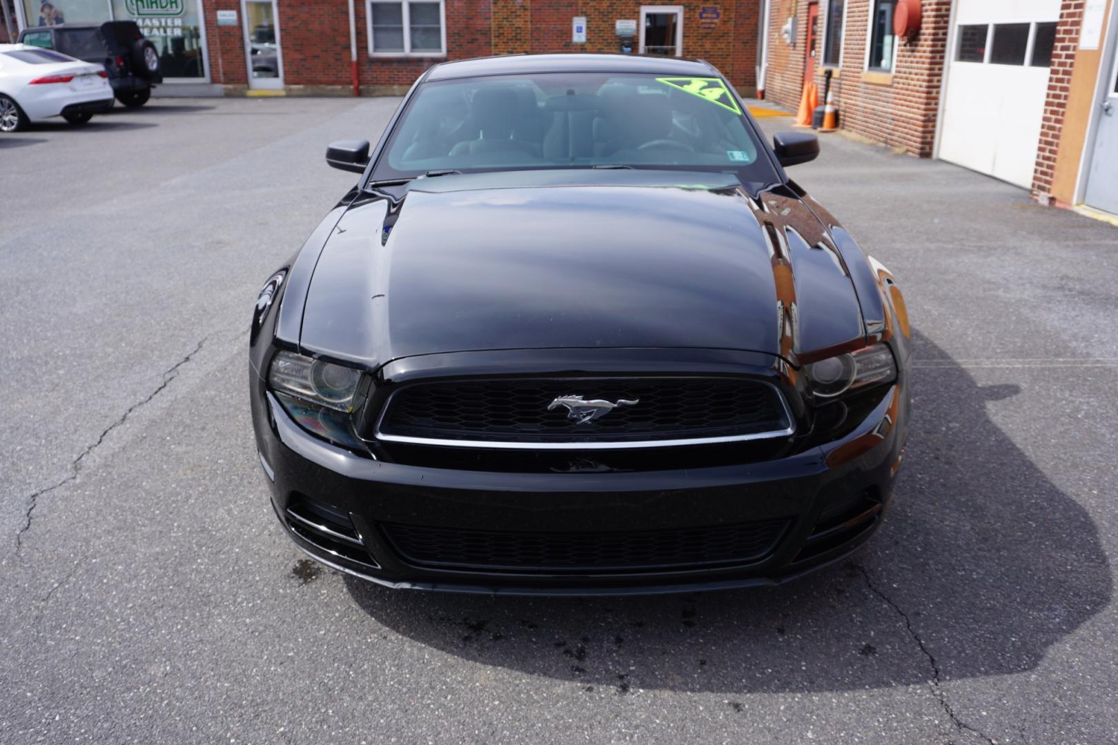 2014 Black /Charcoal Black FORD MUSTANG V6 (1ZVBP8AM1E5) with an 3.7L V-6 DOHC engine, located at 312 Centre Ave, Schuylkill Haven, PA, 17972, (570) 593-5278, 40.638130, -76.177383- Photo#1