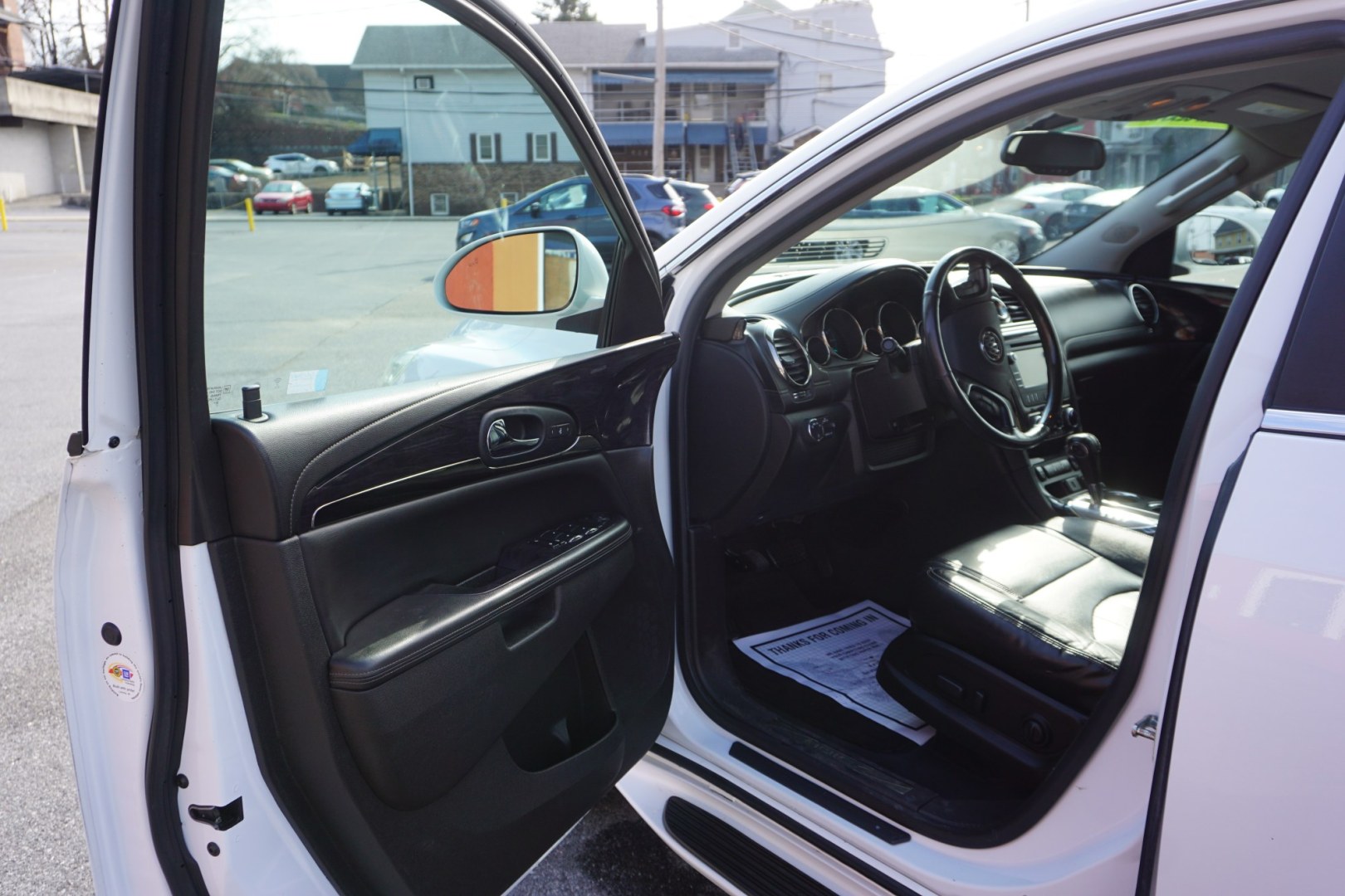 2017 White Frost Tricoat /Ebony w/Ebony Accents BUICK ENCLAVE LEATHER (5GAKVBKD2HJ) with an 3.6L V-6 gasoline direct injection engine, located at 312 Centre Ave, Schuylkill Haven, PA, 17972, (570) 593-5278, 40.638130, -76.177383 - Photo#22