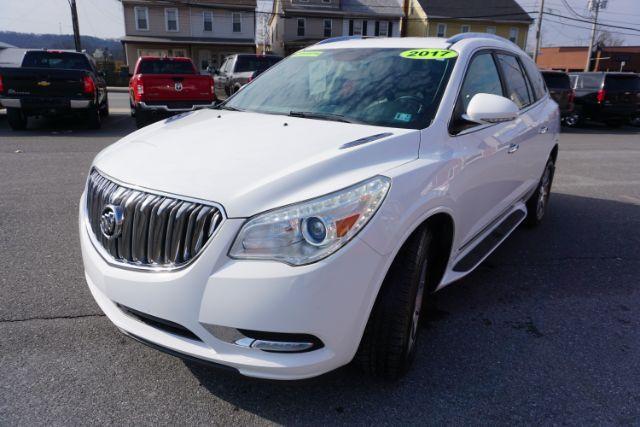 2017 White Frost Tricoat /Ebony w/Ebony Accents Buick Enclave Leather (5GAKVBKD2HJ) with an 3.6L V-6 gasoline direct injection engine, located at 312 Centre Ave, Schuylkill Haven, PA, 17972, (570) 593-5278, 40.638130, -76.177383 - Photo#2