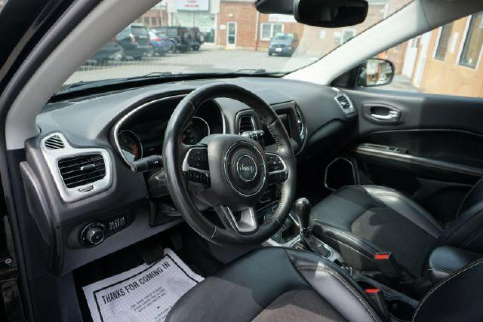 2017 Diamond Black Crystal Pearlcoat /Black Jeep New Compass Latitude 4x4 (3C4NJDBB8HT) with an Tigershark MultiAir 2.4L I-4 variable valve contro engine, located at 312 Centre Ave, Schuylkill Haven, PA, 17972, (570) 593-5278, 40.638130, -76.177383 - Photo#21