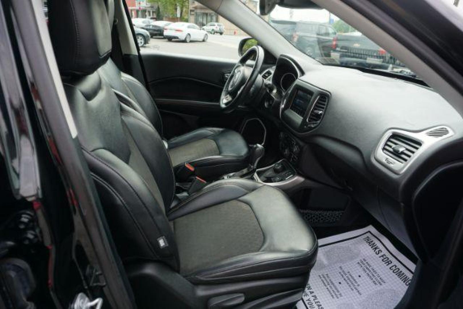 2017 Diamond Black Crystal Pearlcoat /Black Jeep New Compass Latitude 4x4 (3C4NJDBB8HT) with an Tigershark MultiAir 2.4L I-4 variable valve contro engine, located at 312 Centre Ave, Schuylkill Haven, PA, 17972, (570) 593-5278, 40.638130, -76.177383 - Photo#40