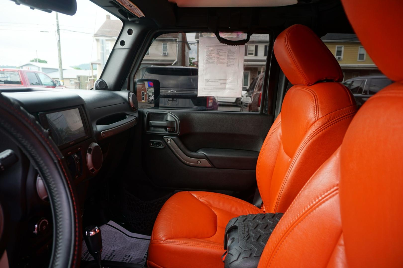 2013 BLACK /ORANGE JEEP WRANGLER SPORT (1C4BJWDG2DL) with an 3.6L V6 engine, AUTOMATIC transmission, located at 312 Centre Ave, Schuylkill Haven, PA, 17972, (570) 593-5278, 40.638130, -76.177383- Photo#19