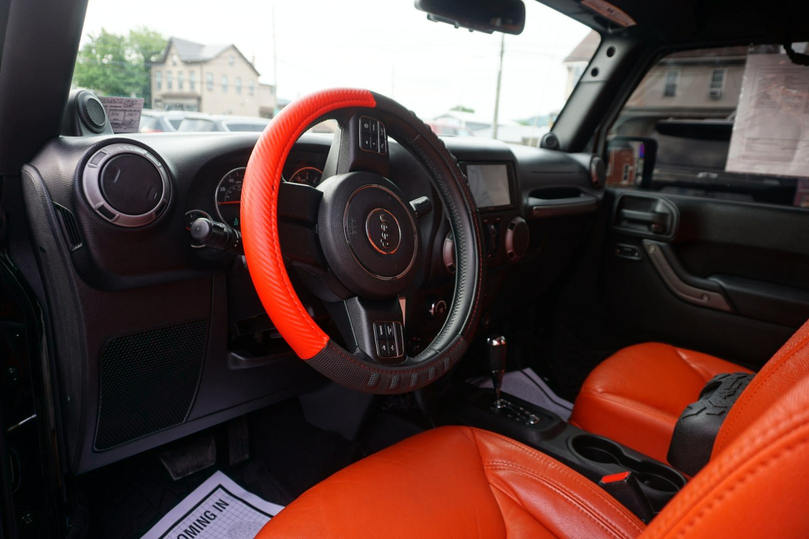 2013 BLACK /ORANGE JEEP WRANGLER SPORT (1C4BJWDG2DL) with an 3.6L V6 engine, AUTOMATIC transmission, located at 312 Centre Ave, Schuylkill Haven, PA, 17972, (570) 593-5278, 40.638130, -76.177383- Photo#20