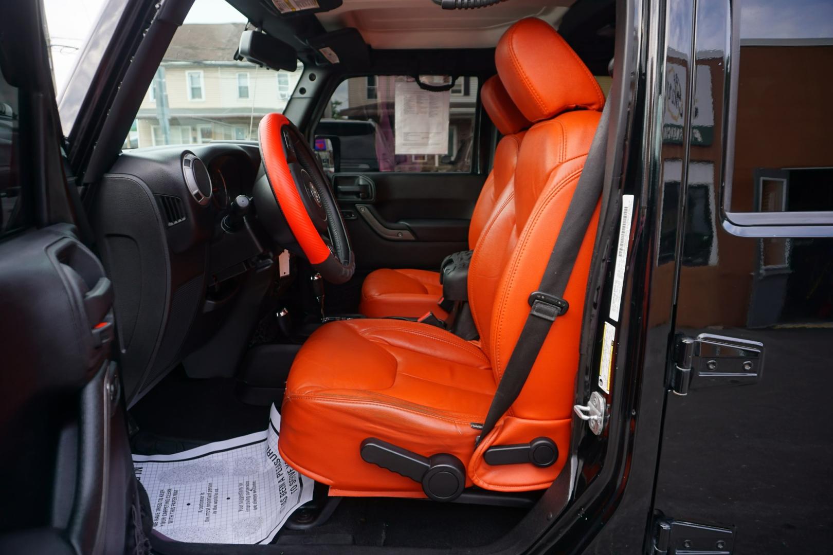 2013 BLACK /ORANGE JEEP WRANGLER SPORT (1C4BJWDG2DL) with an 3.6L V6 engine, AUTOMATIC transmission, located at 312 Centre Ave, Schuylkill Haven, PA, 17972, (570) 593-5278, 40.638130, -76.177383- Photo#21