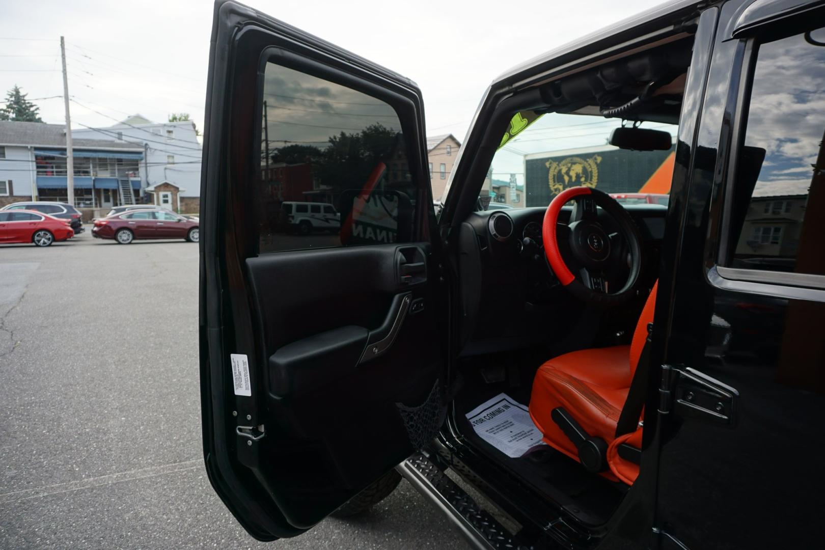 2013 BLACK /ORANGE JEEP WRANGLER SPORT (1C4BJWDG2DL) with an 3.6L V6 engine, AUTOMATIC transmission, located at 312 Centre Ave, Schuylkill Haven, PA, 17972, (570) 593-5278, 40.638130, -76.177383- Photo#22