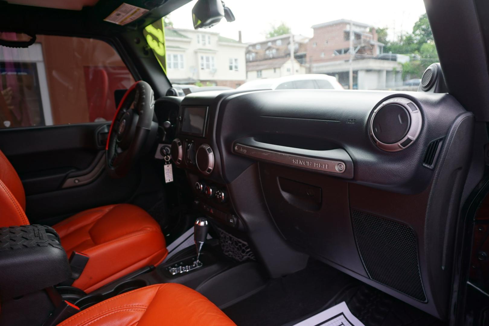 2013 BLACK /ORANGE JEEP WRANGLER SPORT (1C4BJWDG2DL) with an 3.6L V6 engine, AUTOMATIC transmission, located at 312 Centre Ave, Schuylkill Haven, PA, 17972, (570) 593-5278, 40.638130, -76.177383- Photo#35