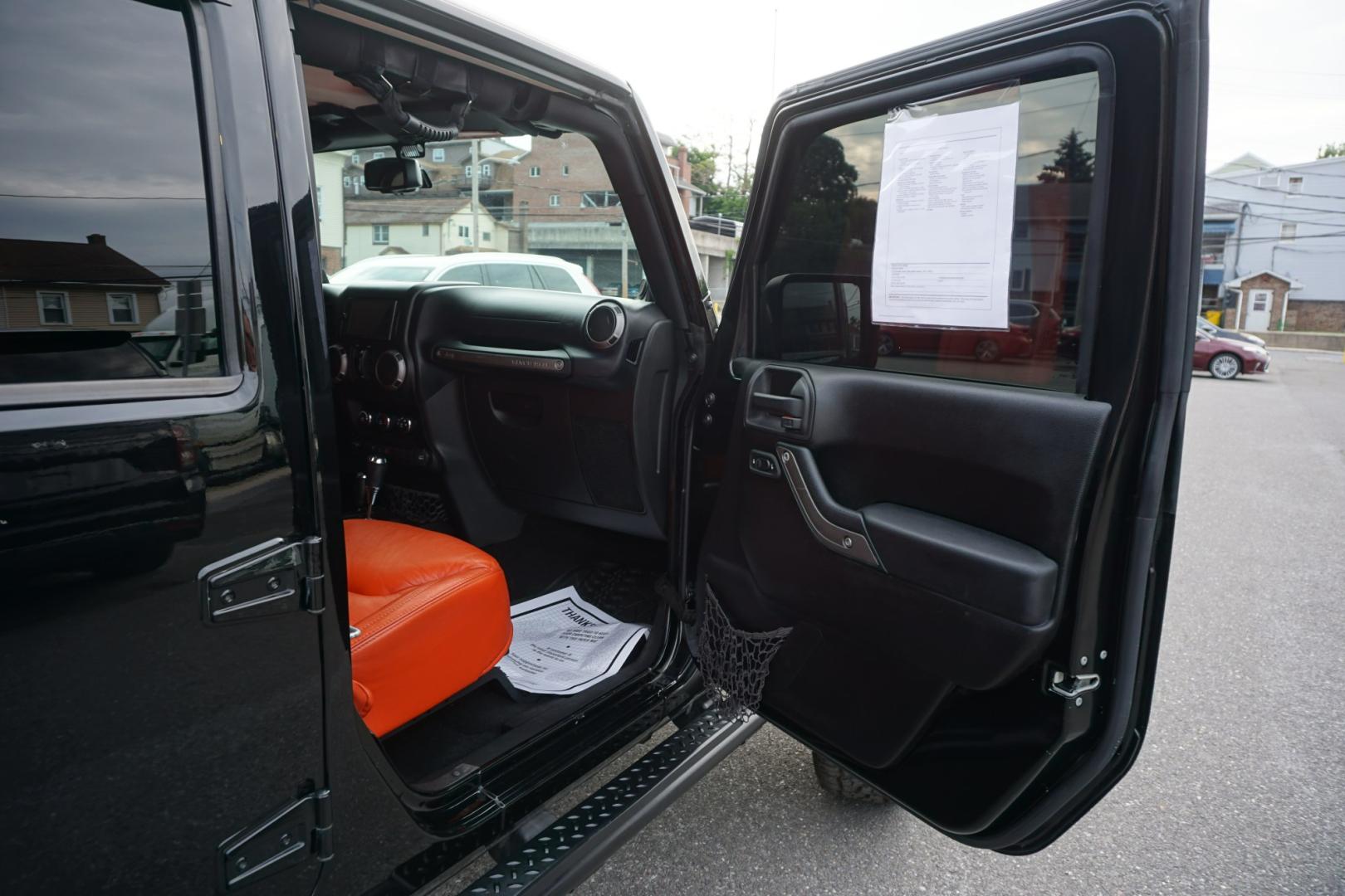 2013 BLACK /ORANGE JEEP WRANGLER SPORT (1C4BJWDG2DL) with an 3.6L V6 engine, AUTOMATIC transmission, located at 312 Centre Ave, Schuylkill Haven, PA, 17972, (570) 593-5278, 40.638130, -76.177383- Photo#39