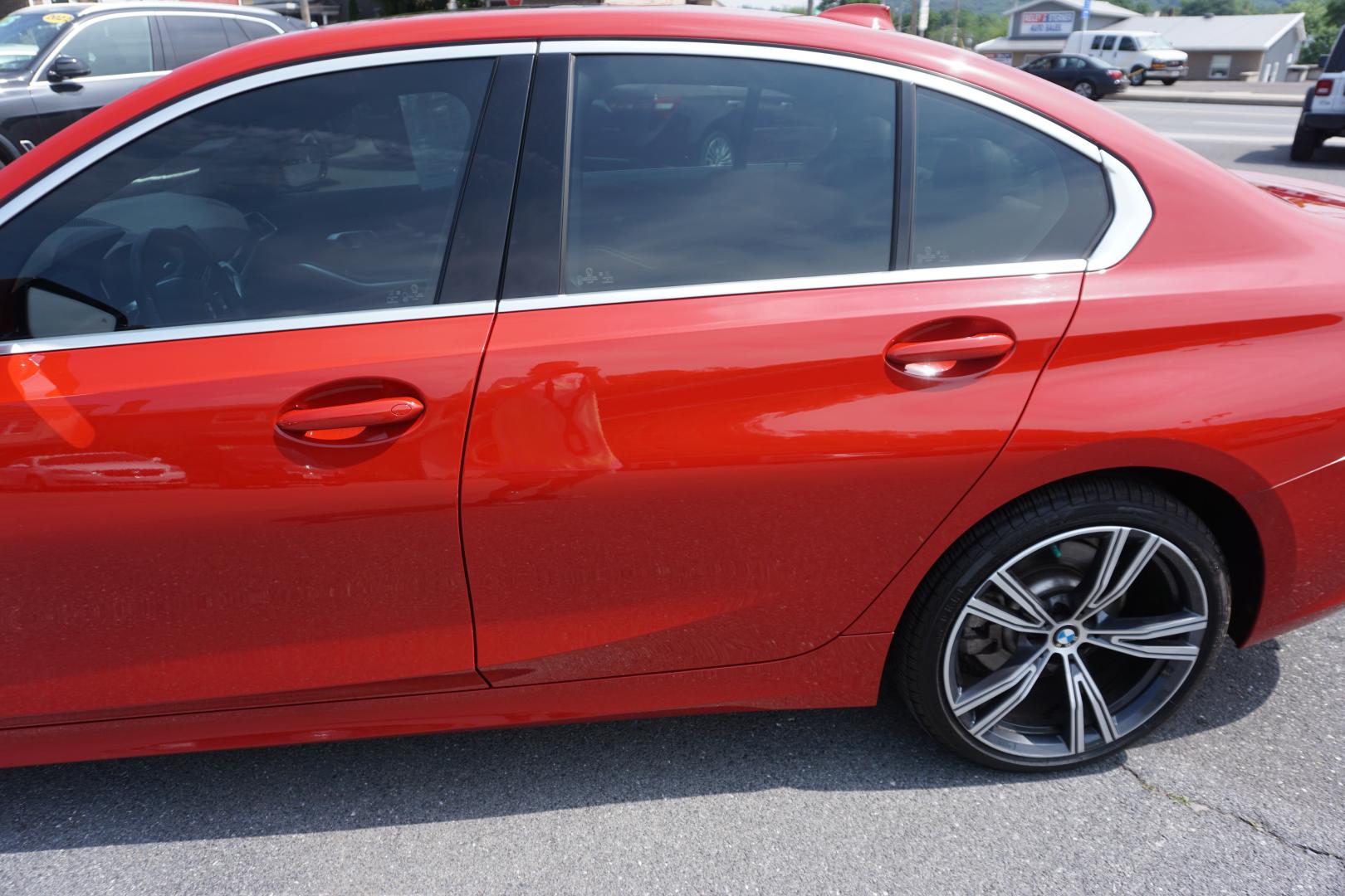 2021 MELBOURNE RED METALL BMW 3-SERIES 330E XDRIVE (WBA5P9C02MF) with an 2L I4 engine, AUTOMATIC transmission, located at 312 Centre Ave, Schuylkill Haven, PA, 17972, (570) 593-5278, 40.638130, -76.177383- Photo#6