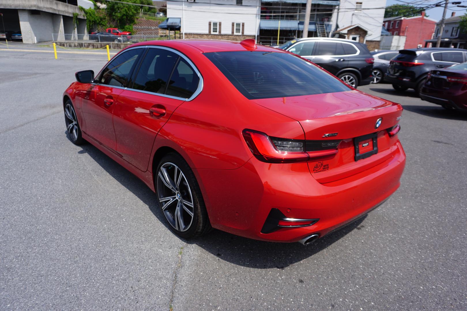 2021 MELBOURNE RED METALL BMW 3-SERIES 330E XDRIVE (WBA5P9C02MF) with an 2L I4 engine, AUTOMATIC transmission, located at 312 Centre Ave, Schuylkill Haven, PA, 17972, (570) 593-5278, 40.638130, -76.177383- Photo#8